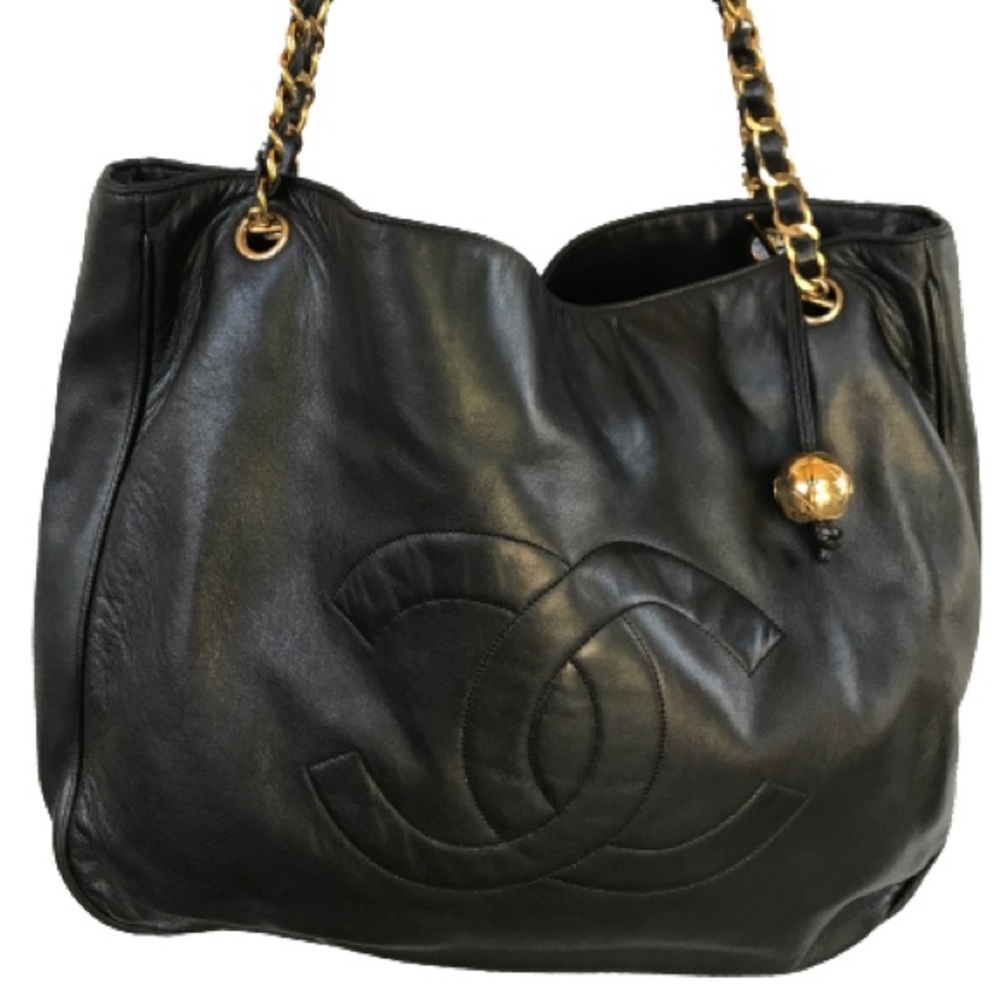 💎✨ XL CHANEL ✨💎 TOTE LAMBSKIN BAG HOBO